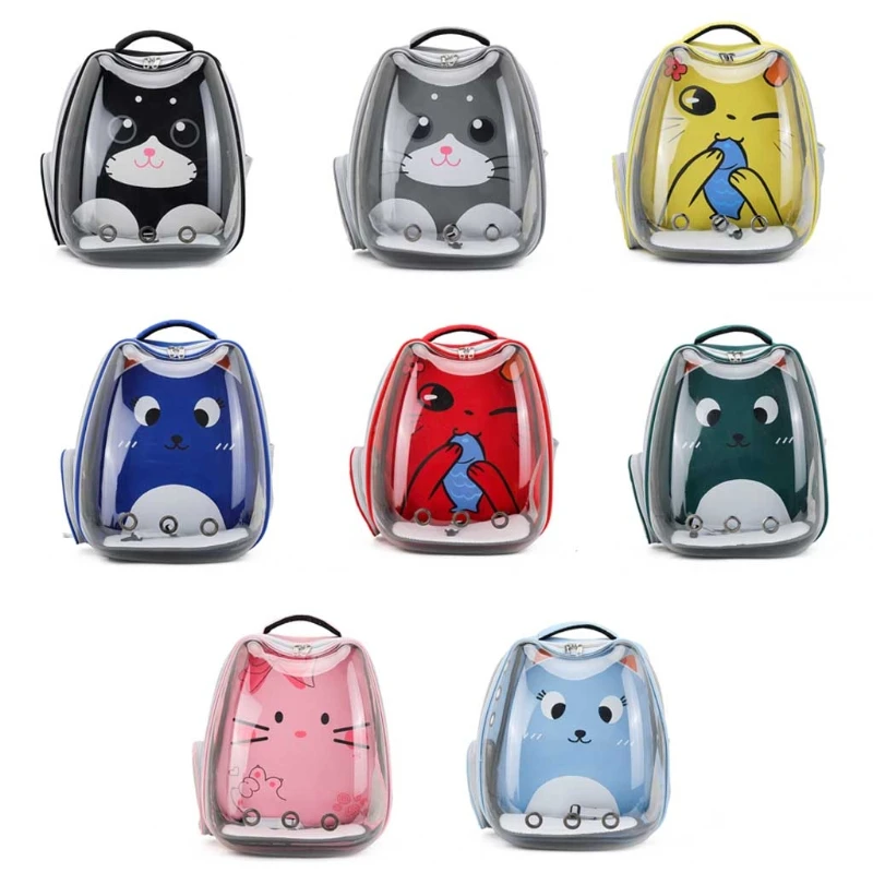 

Cat Backpack Carrier, Cat Shaped Transparent Bubble Pet Carrier for Small Dog, Portable Travelling Backpack Airline-Approved for