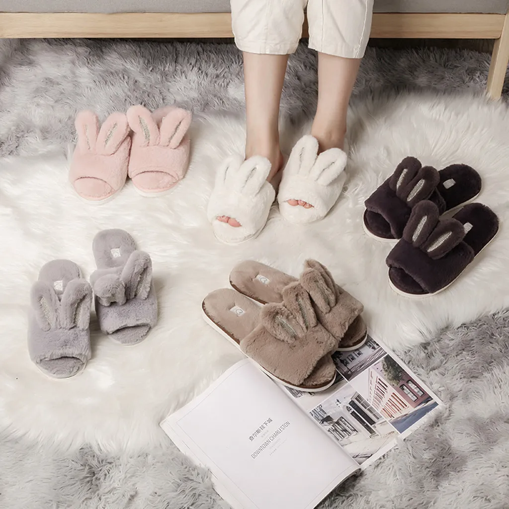 Домашние Нескользящие хлопковые тапочки унисекс милые зимние домашние с