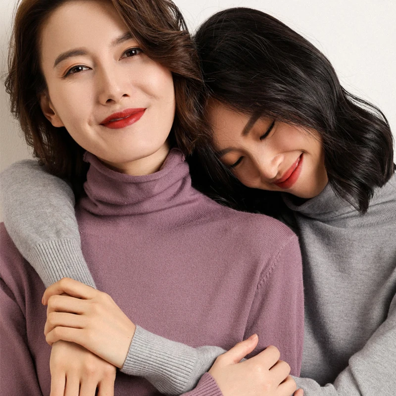 New Autumn Winter Soft Cashmere turtleneck Pullovers female 2019 Korean Slim-fit pull sweater women clothing tops Sweaters sale | Женская