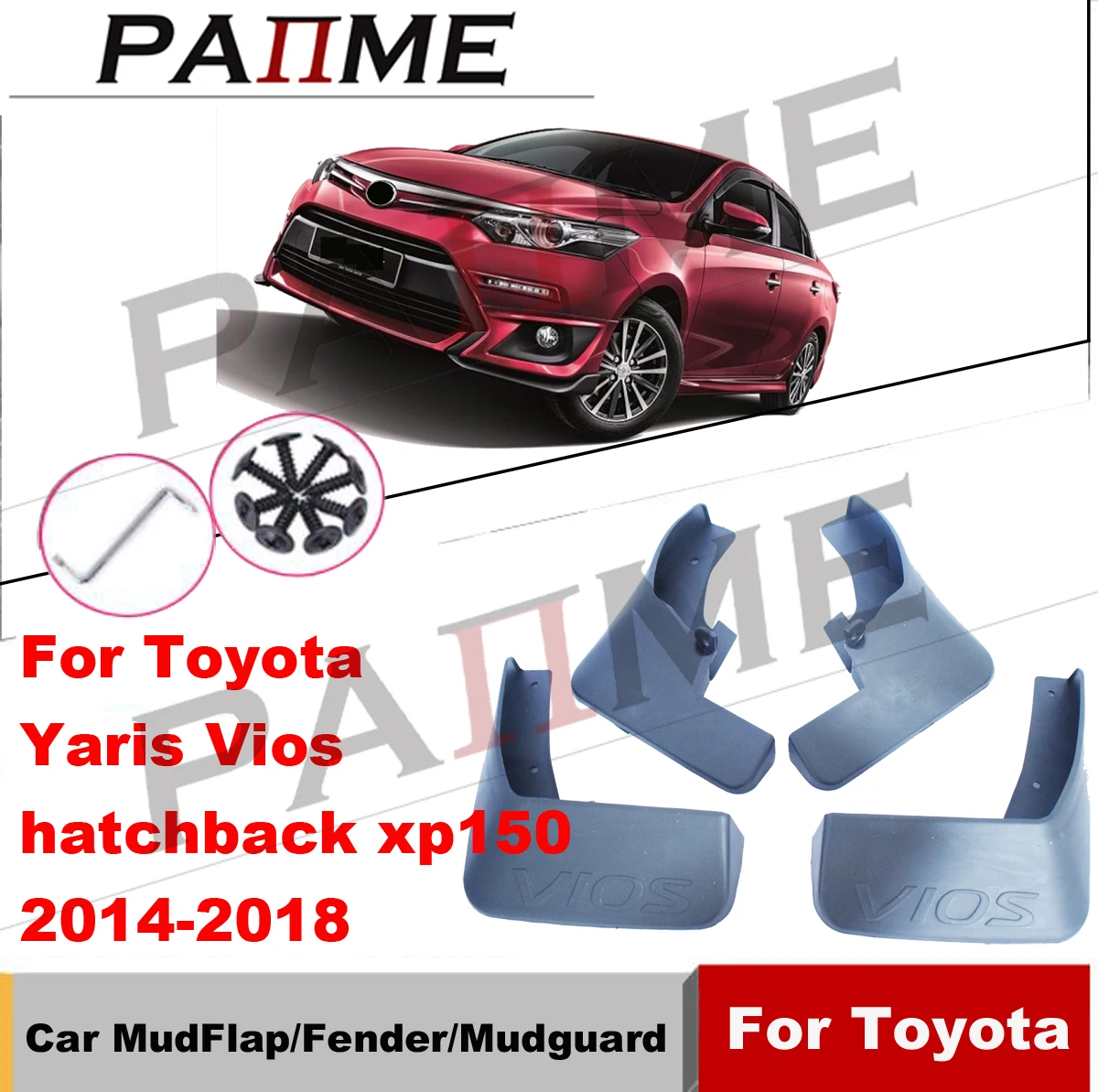 

4 шт./комплект, брызговики для toyota Yaris Vios hatchback xp150 2014-2018 YC101084