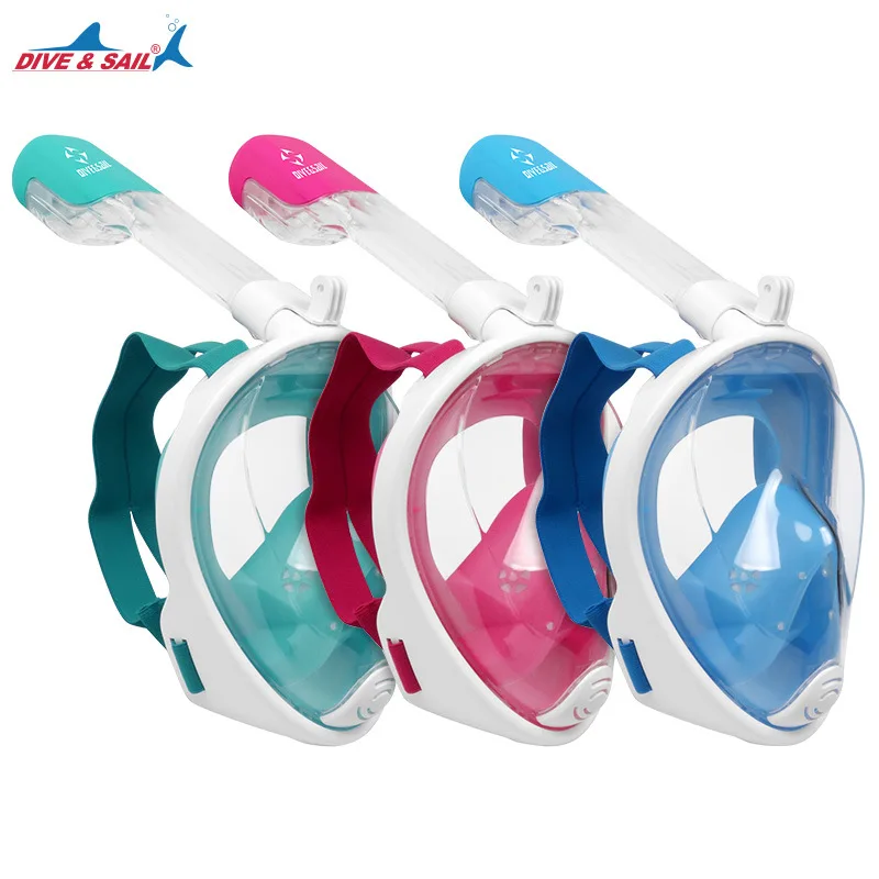 Мужская женская и детская маска для подводного плавания силиконовая анти-туман