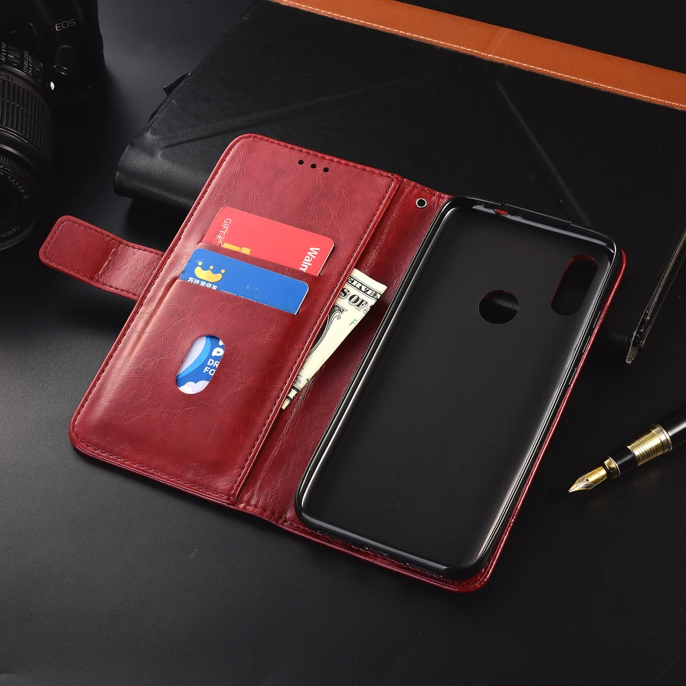 Чехол-бумажник для Xiaomi Mi A2 Lite флип-чехол MiA2 с ремешком 100% Специальный кожаный