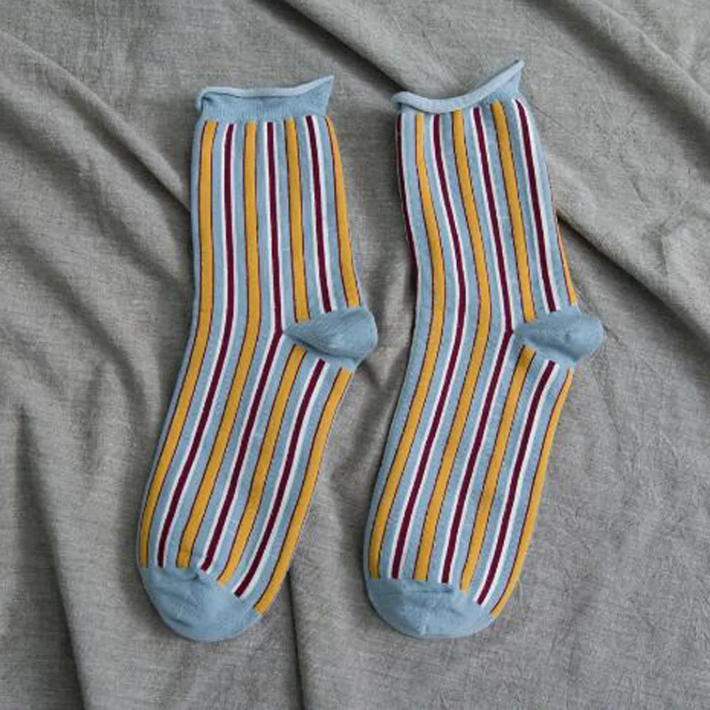 Женские японские вертикальные жаккардовые носки корейская мода хлопковые с