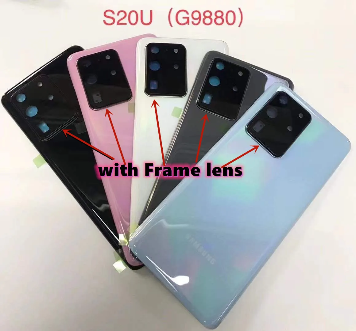 100% оригинальная стеклянная задняя крышка SAMSUNG с батарейным отсеком запасная