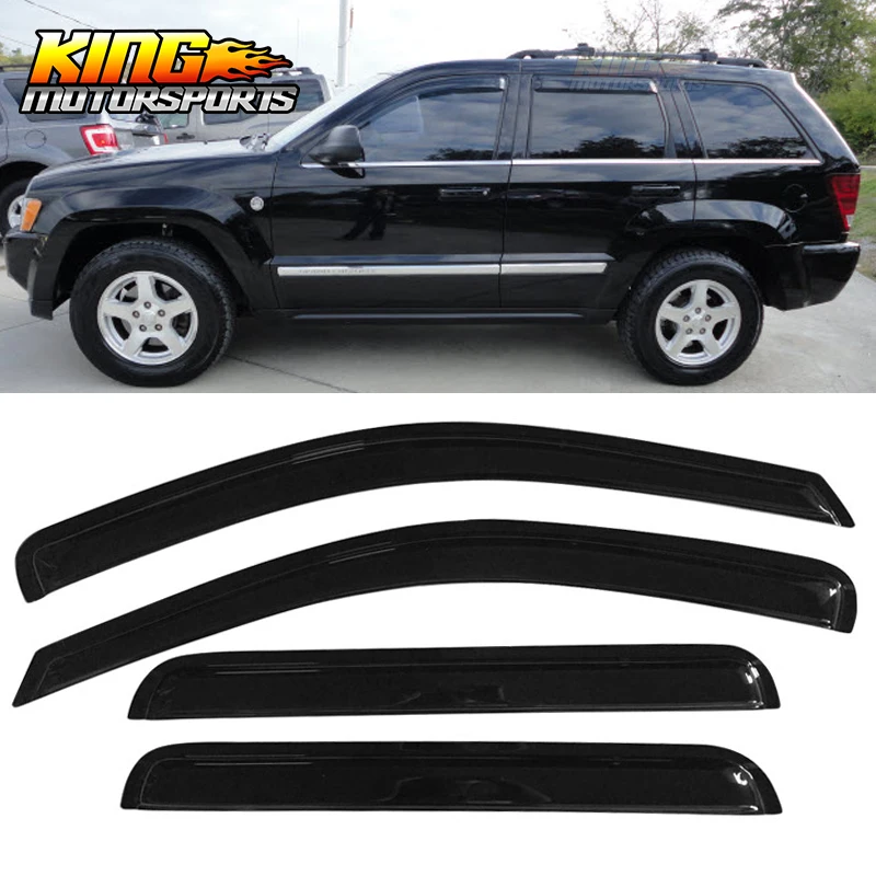 Подходит для 05 10 Jeep Grand Cherokee Window Visors 4 шт. набор акриловый|Навесы и укрытия| |