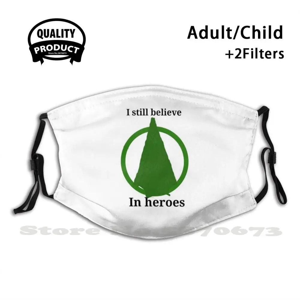 

Многоразовая маска для рта Верьте в герои фильтр крутые смешные маски стрела цитаты Супергерои текст