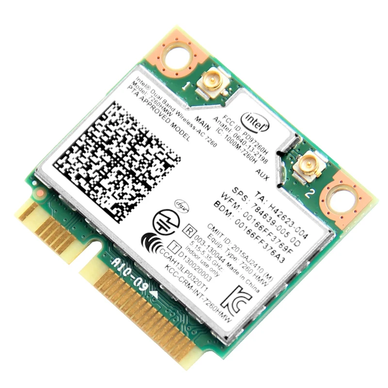 Intel 7120HMW AC Двухдиапазонный 1200 Мбит/с 802.11ac Intel 7260HMW 7260AC 2,4G/5 ГГц Wlan Wi-Fi Bluetooth 4,0 Mini PCIe WiFi Беспроводная сеть PCIe карта - Цвет: Intel 7120HMW AC