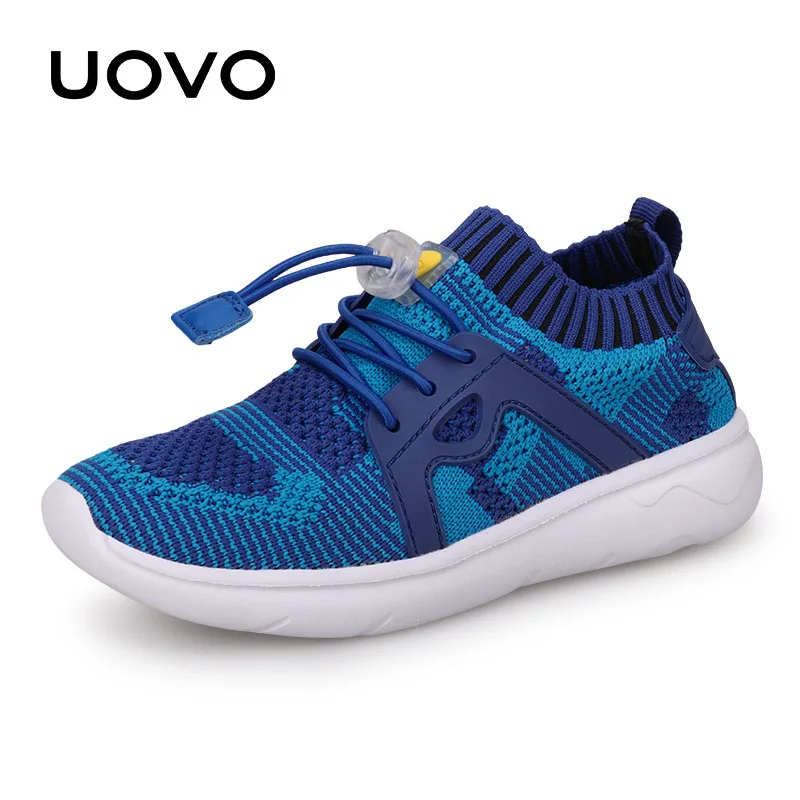 

Uovo Boys Girls Running Shoes Fashion Kids Sneakers Rubber Sole Outdoor Sports Sneaker School Training Breathable Boy Shoes