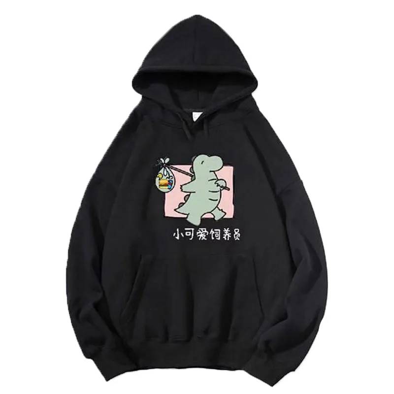 2019 новый милый осень зима плюс бархат женские свитшоты Харадзюку с принтом