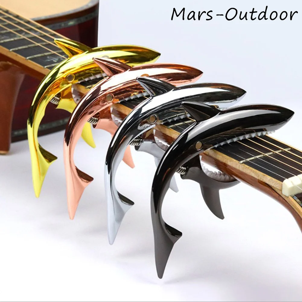 

1Pcs Universal Shark Type Zinc Alloy Guitar Capo for Guitar Bass violin electric guitar Tone Adjusting Clip-on guitar Accessory