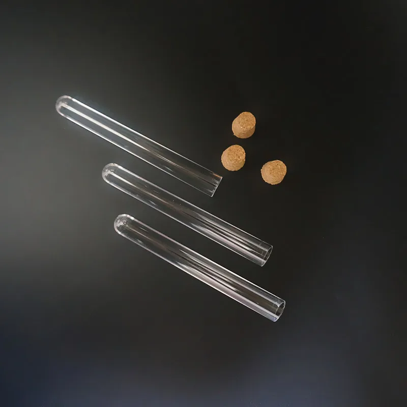Прозрачные пластиковые пробирки с пробками круглые пробки для лабораторных