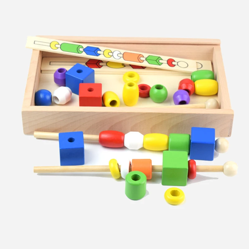 

Wooden Geometric Color Montessori Puzzle Sorting Math Bricks Preschool Learning Educational Game Baby Toddler Toys For Children