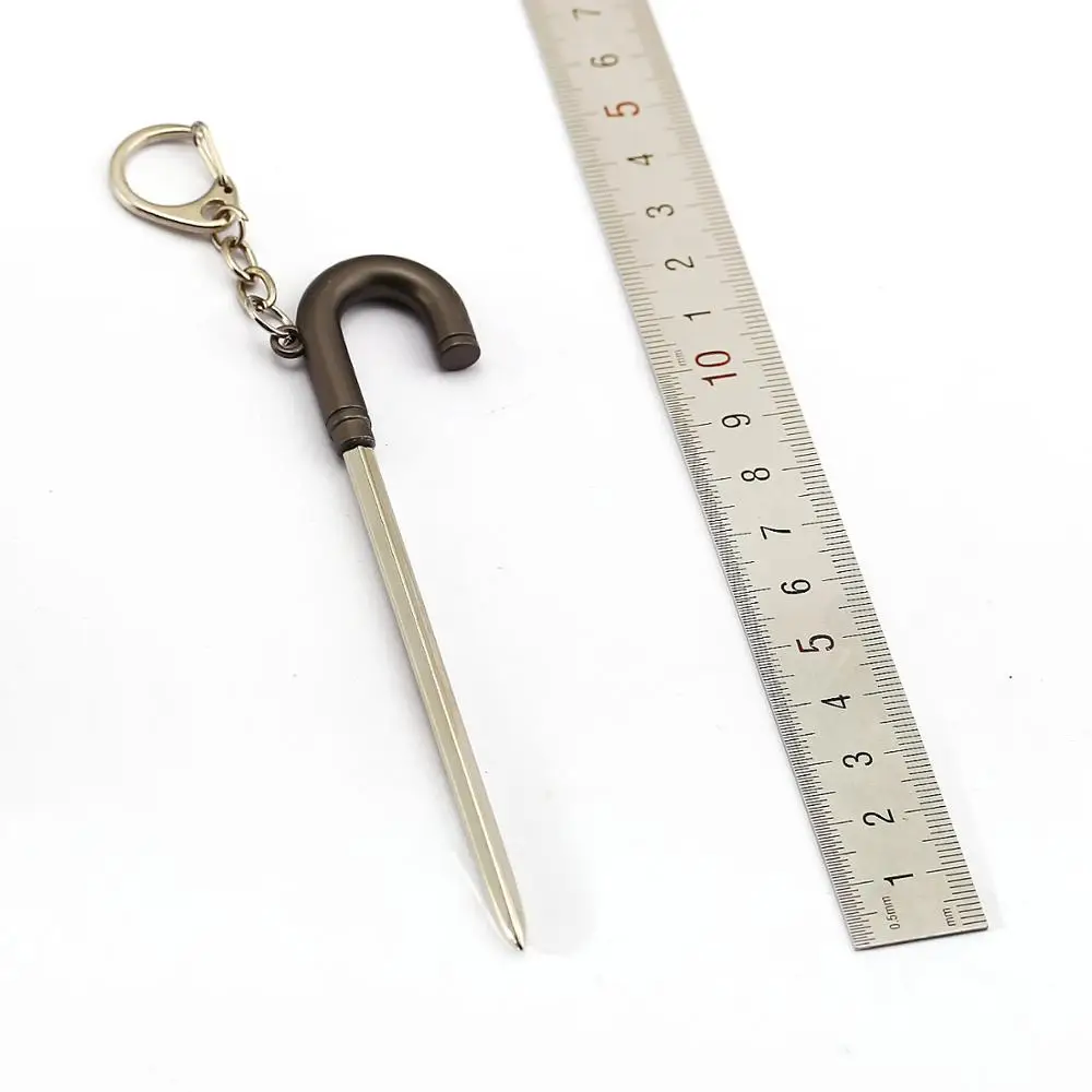 

Anime One Piece Burukku Crutch Sword Keychain Metal Pendants Chaveiro Jewelry Figure Toy Key Ring Gift