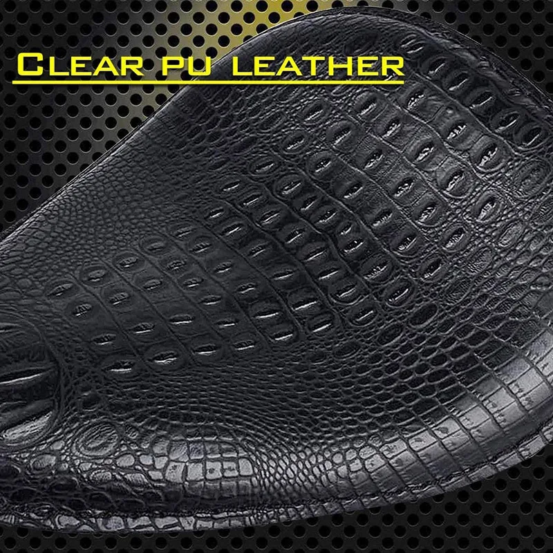 Черное Кожаное мотоциклетное сиденье для водителя из крокодиловой кожи Honda Sportster