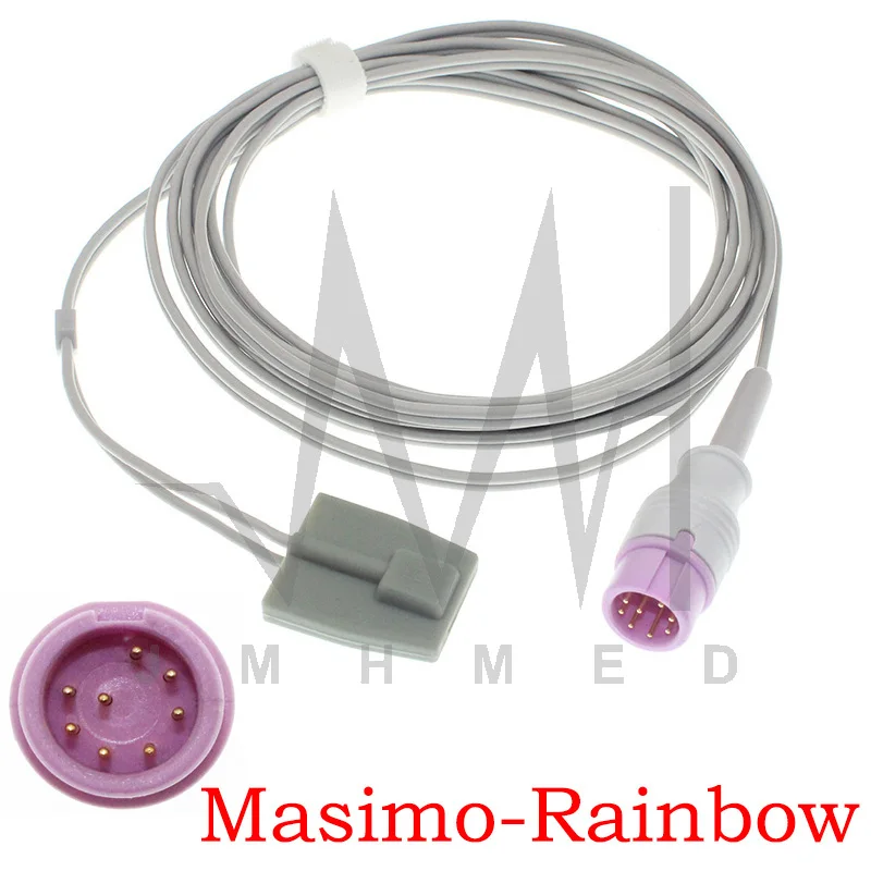 Совместим с датчиком spo2 Mindray Masimo Rainbow IMEC12 T5 T8 кабель оксиметрии для
