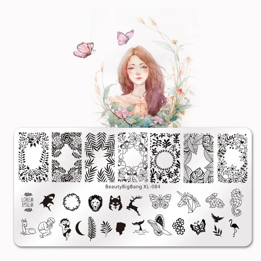 BeautyBigBang 6*12 см штамповочная пластина природа листья растения дизайн изображения