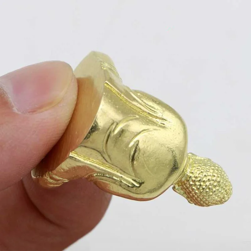 Винтажная мини статуя Будды Sakyamuni портативная латунная креативная скульптура