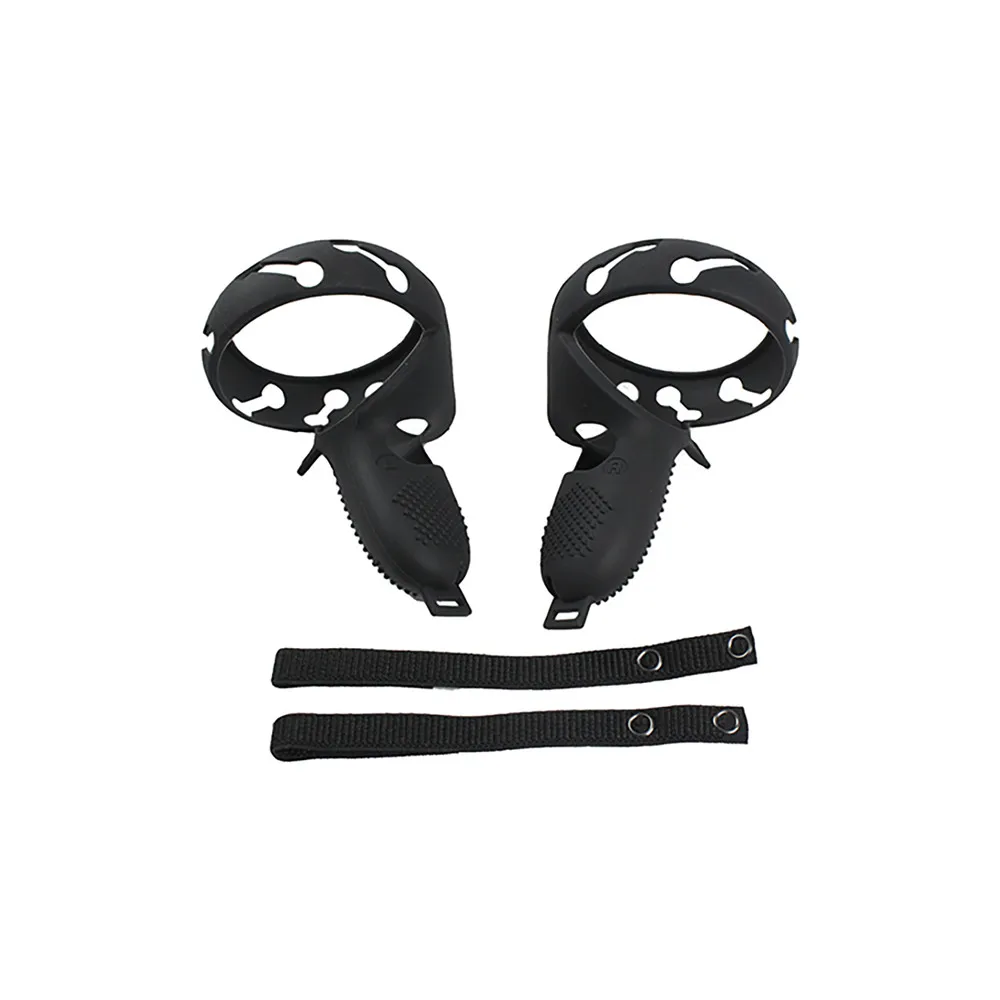 

Силиконовый чехол, защитный чехол для Oculus Quest 2, противоскользящий чехол для контроллера ручки VR, ударопрочный корпус с 2 колпачками для удал...