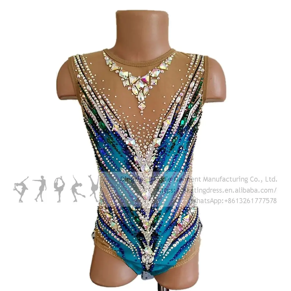 

Figure Skating Dress Girls Kids Rhythmic Leotards New Design Teens Ice Skating Dress Leotard Artistic College Costume Multicolor