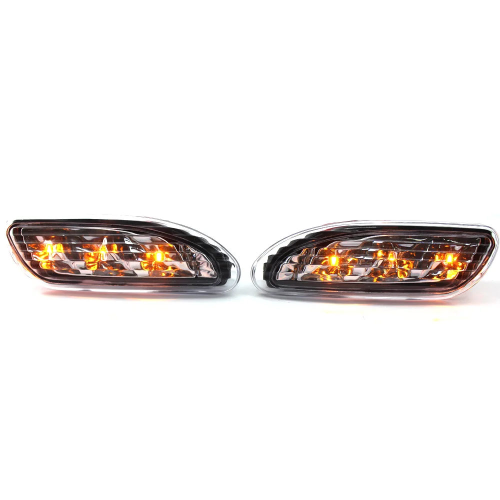 

Left Right Turn Signal Side Marker Light Lamp Clear Amber LED For 01-07 Mercedes Benz W203 C Class 2038200821, 2038200721