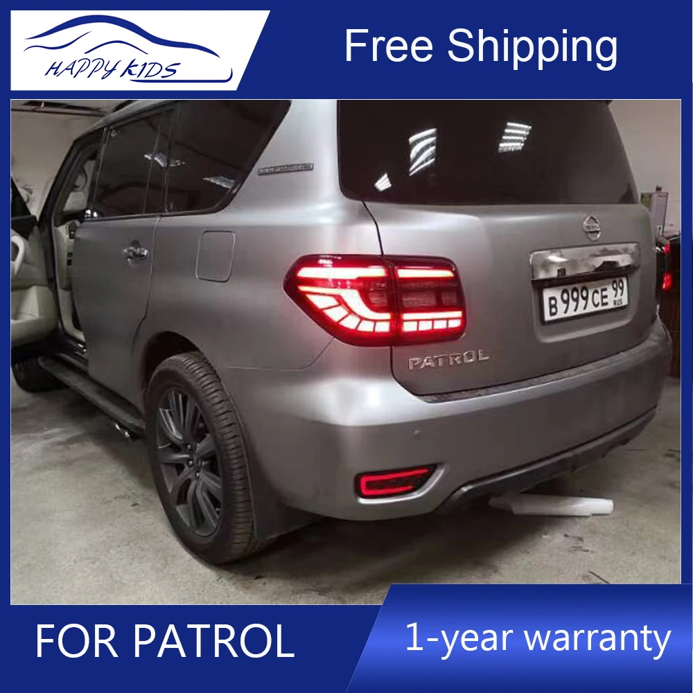 Автомобиль стиль светодиодные задние светильник для Nissan Patrol Y62 2012 2019 + тормозной