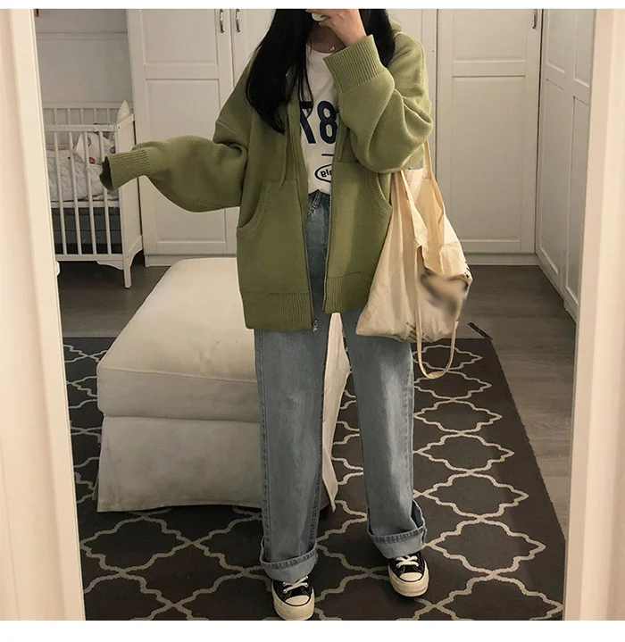 Женские осенние джинсы в Корейском стиле с высокой талией, женские повседневные Прямые джинсы, светильник, синие джинсы, женские джинсы для мам, свободные длинные джинсы