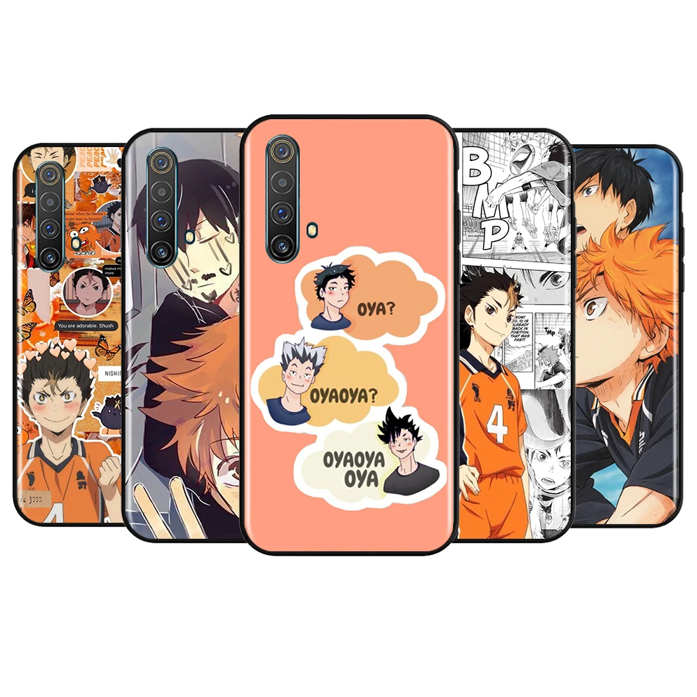 

Cute Japan Anime Oya Haikyuu For OPPO Realme 8 7 6s 6 5 3 2 Pro 5G Global V15 5 3 5G Silicone Black Soft Cover Phone Case