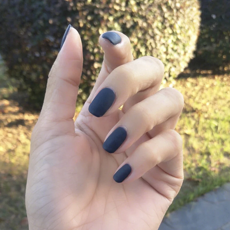 Оптовая продажа 24 шт Съемные носимые матовые накладные ногти полное покрытие