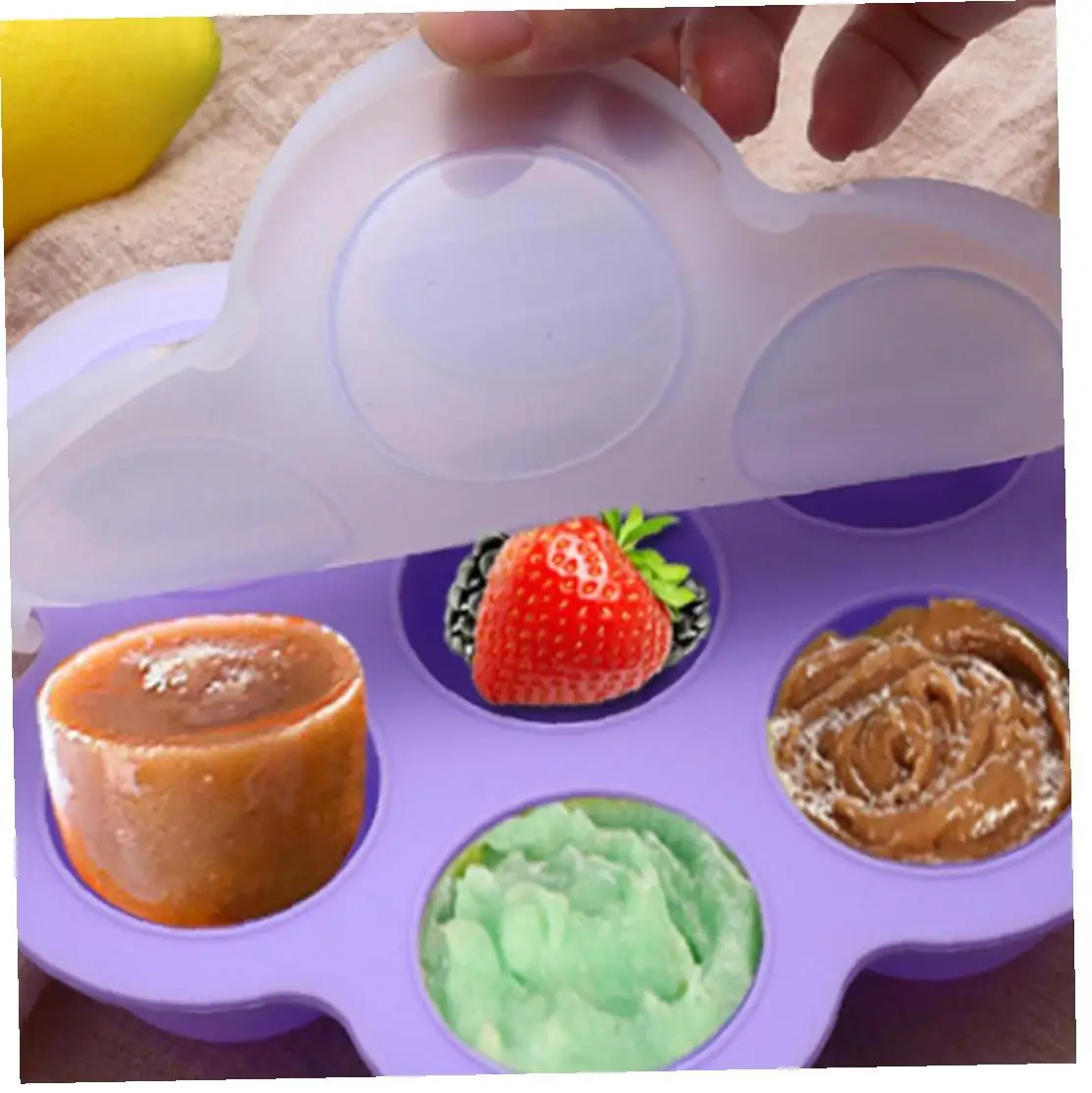 Коробка для еды силиконовый детский герметичный ящик хранения с семью