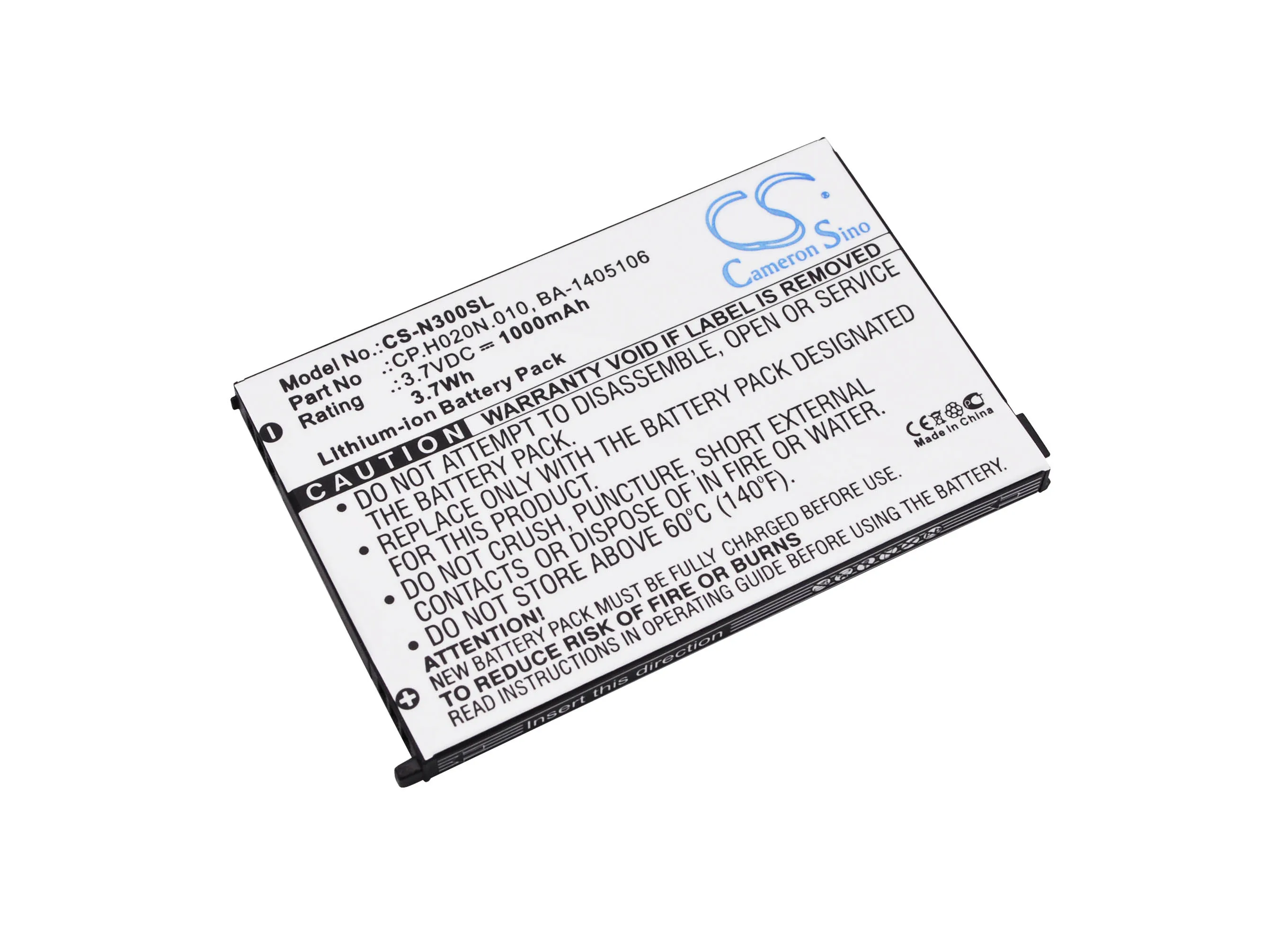 Cameron Sino PDA/Карманный Аккумулятор для ПК подходит Socketmobile Somo 650 ( P/N BA 1405106 CP.H020N.010 HC1601