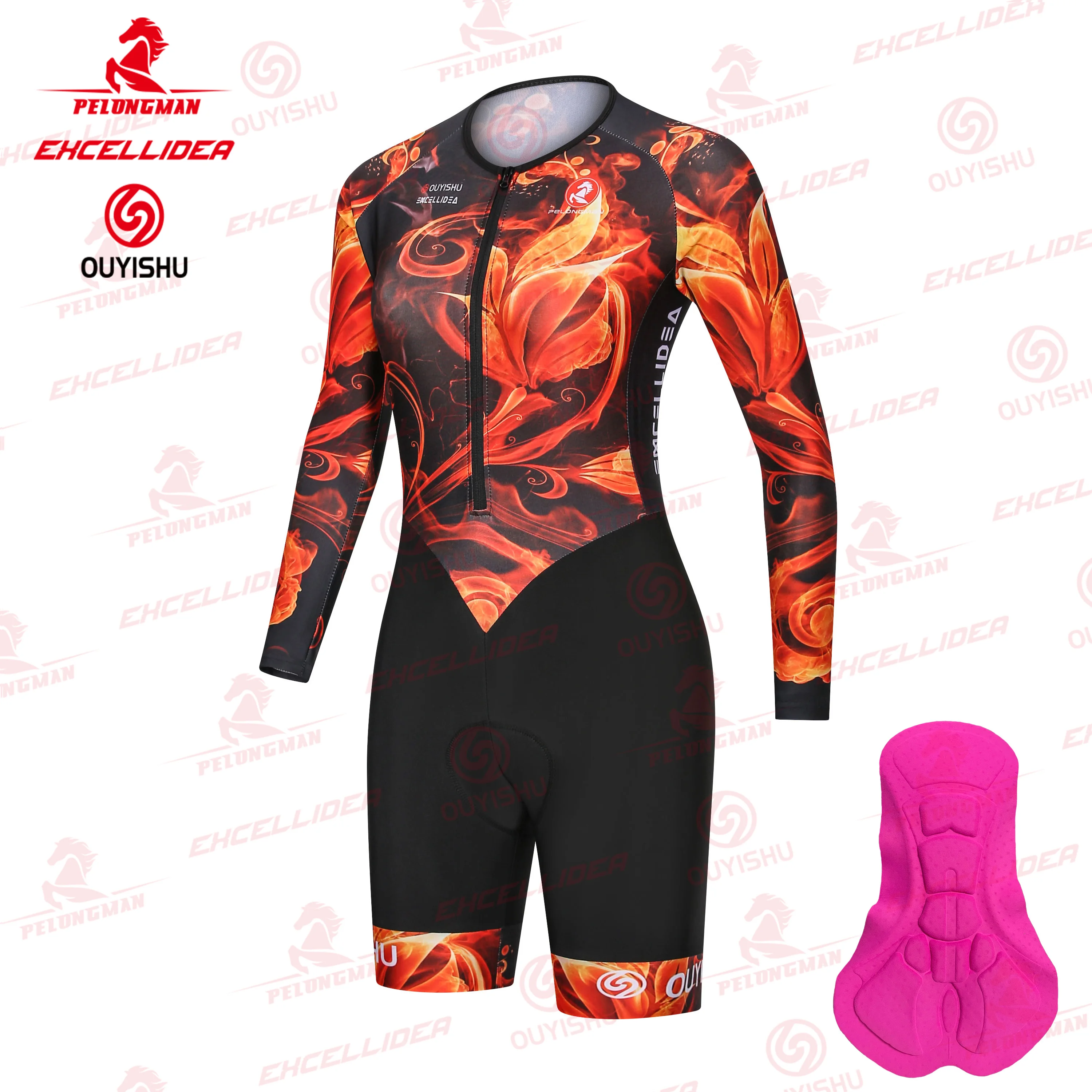 

2021 PELDNGMANWomen‘s Professional Triathlon Suit Clothes Cycling Skinsuits Body Maillot Ropa Ciclismo Rompers Jumpsuit Summer