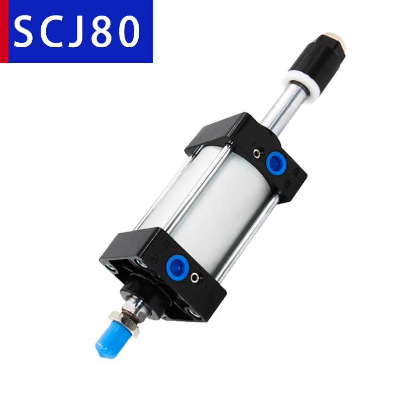 High Quality SCJ80 Double axis Repeated movement Adjustable Stroke Air cylinders 25-300mm Stroke Pneumatic Cylinder