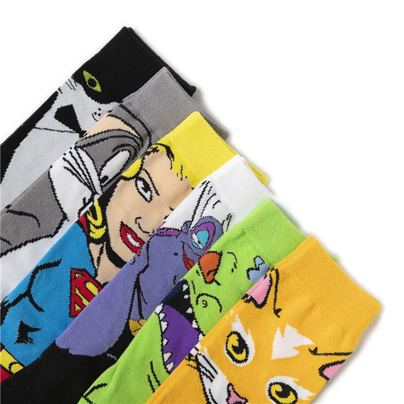 6 шт. унисекс хлопковые носки с рисунком багса Банни анти пот трение аниме