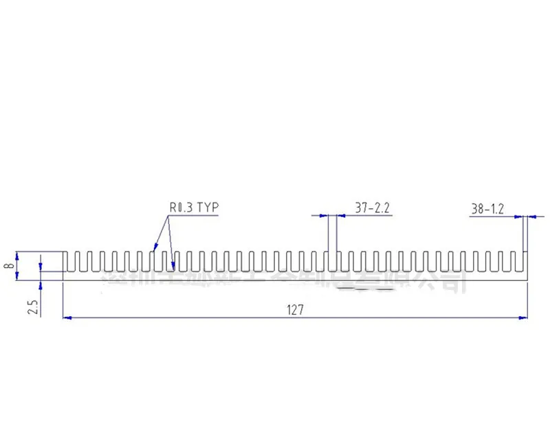 Алюминиевый электронный радиатор 127*8 мм 38 ломтиков высококачественный из
