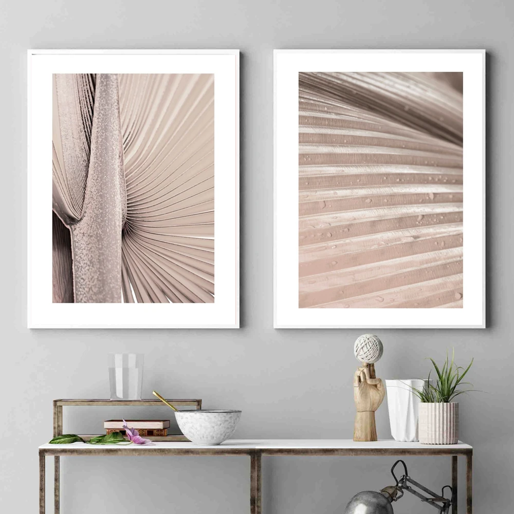 

Nordic Poster Beige Palm Leaf Poster Plant Canvas Painting Botanical Art Print Simple Wall Picture For Living Room Home Decor