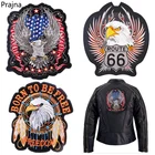 Нашивки с большим орлом в стиле панк, байкерские нашивки для одежды, куртки, аппликация, мотоциклетная вышивка, нашивки, клорные наклейки, швейные значки, сделай сам