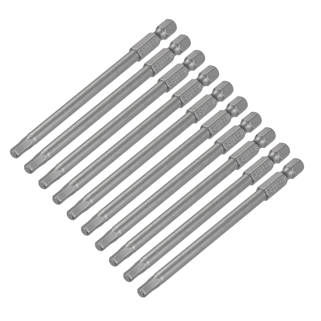 

uxcell 1/4-Inch Hex Shank 100mm Length Hex Head H4 Magnetic Screw Driver S2 Screwdriver Bits 10pcs