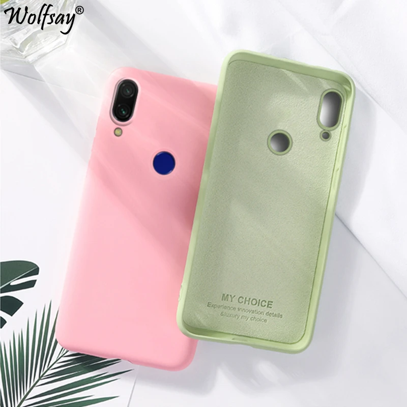 Candy TPU чехол для Xiaomi Redmi 7 Чехол 6 Pro 6A 7A K20 из углеродного волокна сплошной цвет