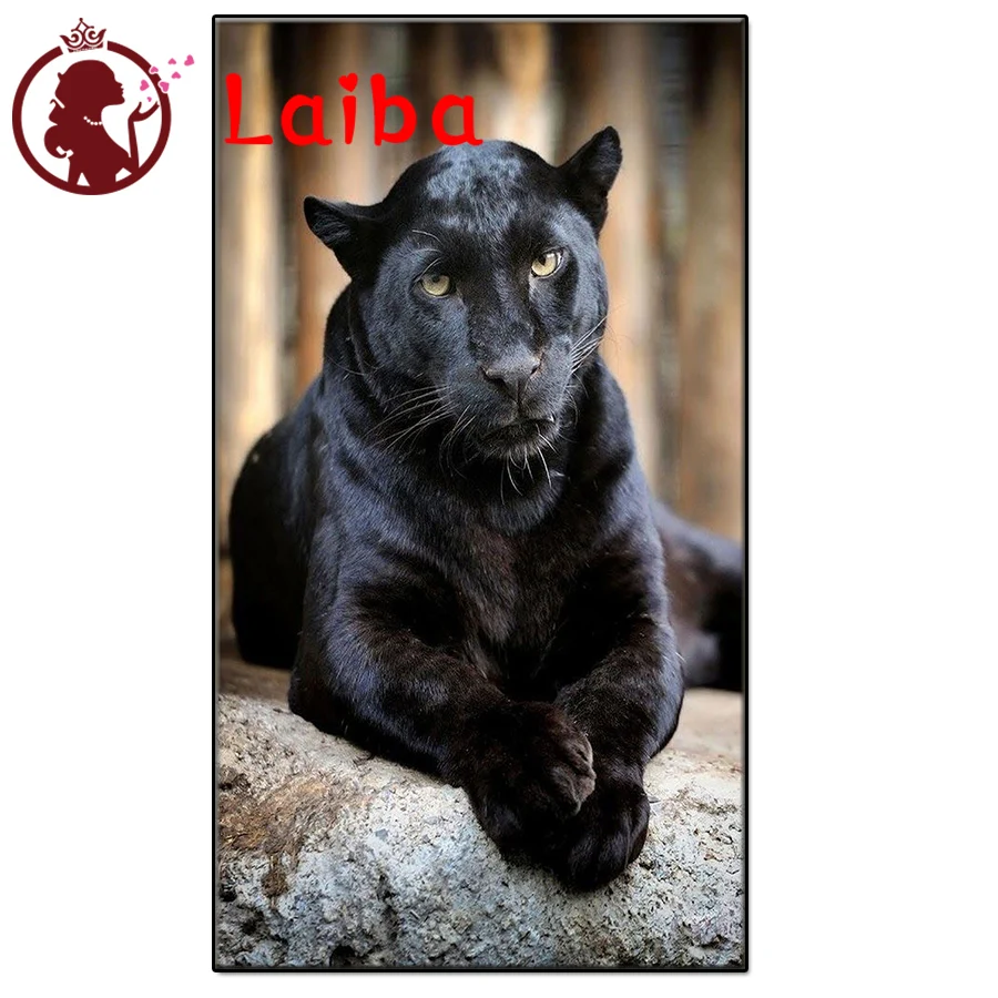 

New diamond embroidery mosaic Panther diamond paintings full square round drill stitch cross rhinestone of picture art decor