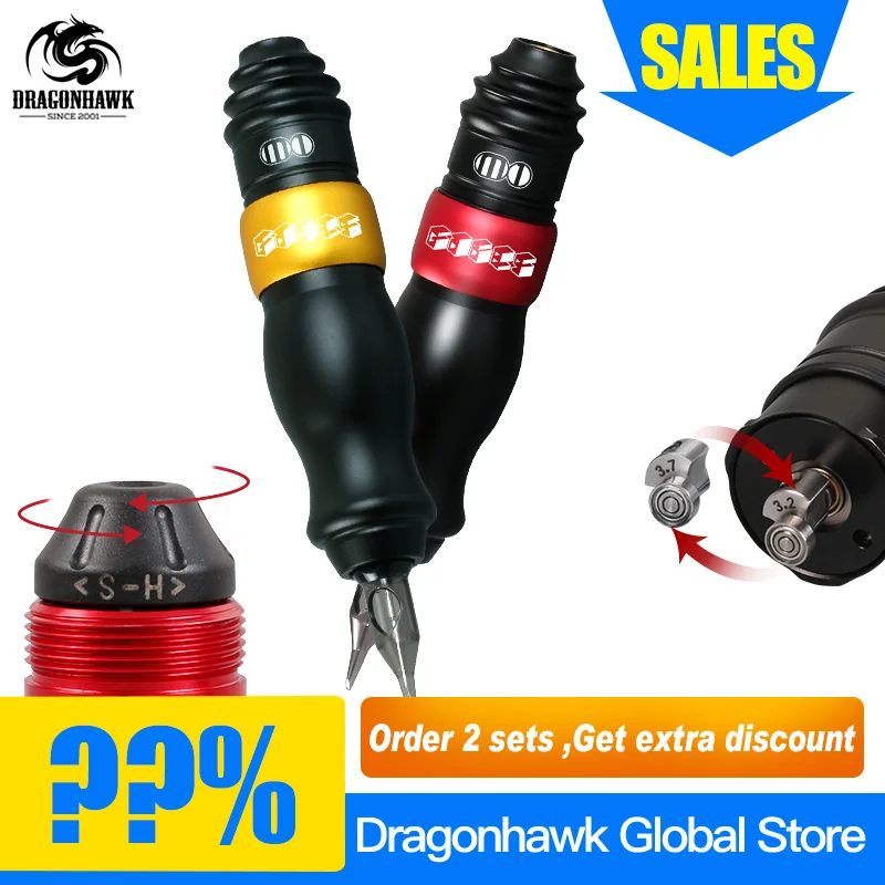 Dragonhawk Татуировка роторная ручка машина мощный мотор Перманентный макияж бровей