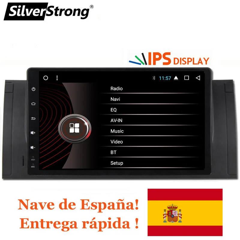 SilverStrong android9 дюймов автомобиля 1DIN gps радио для BMW E39 E53 X5 карта Navi серии dvd плеер