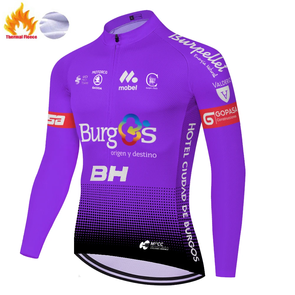 Профессиональная команда BH maillots ciclismo зимняя Тепловая флисовая с длинным рукавом