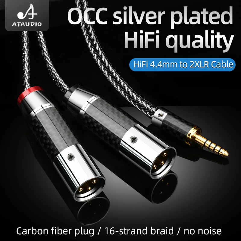 Hifi 4.4mm to 2XLR Cable High Quality Siver-Plated OCC Sony WM1A/1Z PHA-1A/2A Z1R 4.4mm Upgrade Cable
