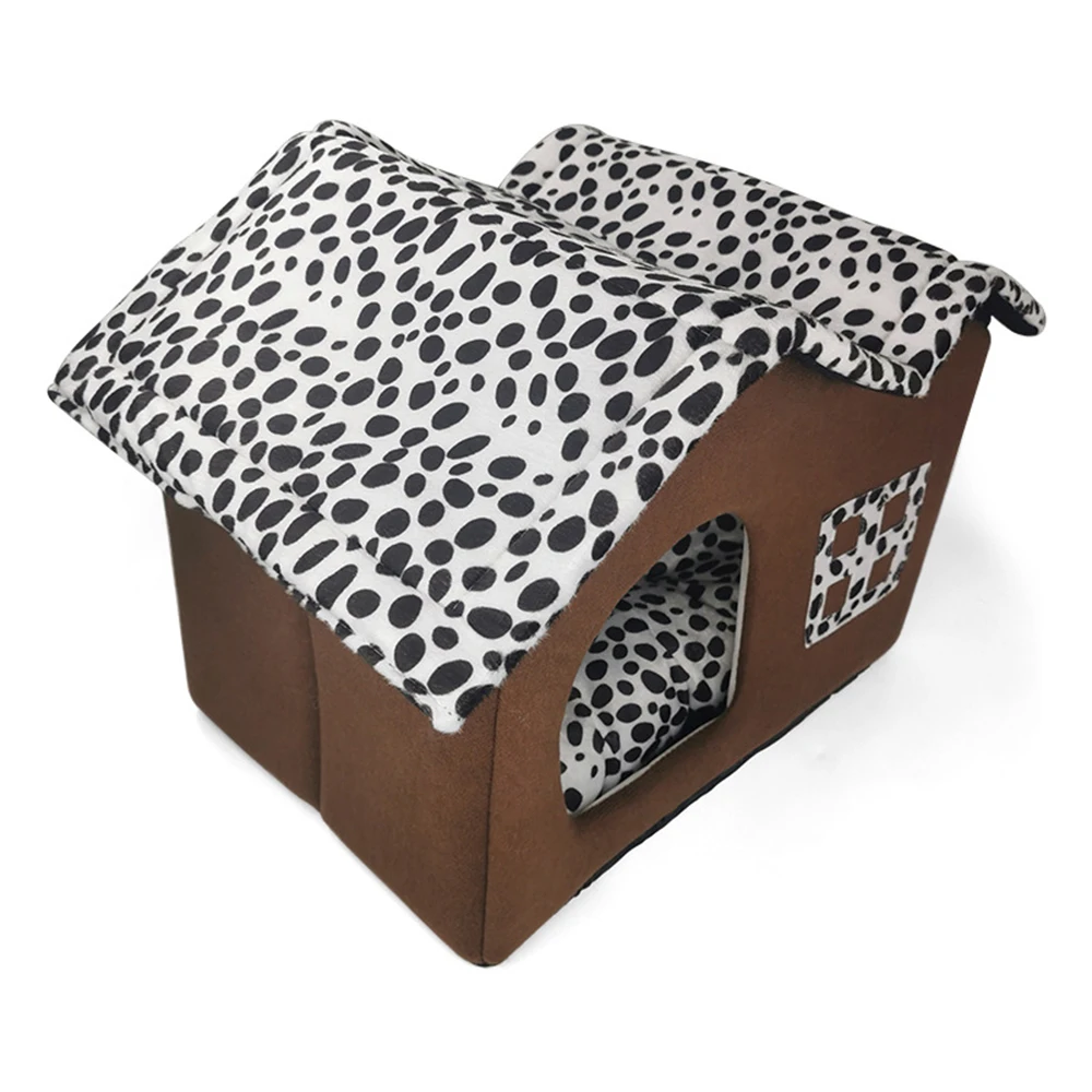 

Foldable Dog House Pet Cat Bed Winter Warm Kennel Soft Sofa Tent For Small Medium Dogs Pets Indoor Sleeping Doghouse Supplies