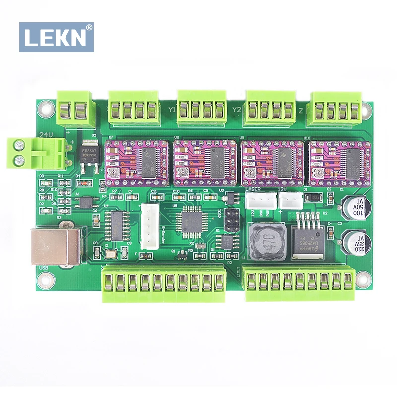 Placa de Control de máquina de grabado láser/CNC, escudo CNC, GRBL 1,1, puerto USB, Control de 3 ejes, placa controladora sin conexión