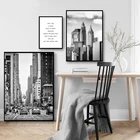 Статуя Свободы Нью-Йорка пейзаж города черно-белый изображение на стене иллюстрация постер художественное украшение живопись