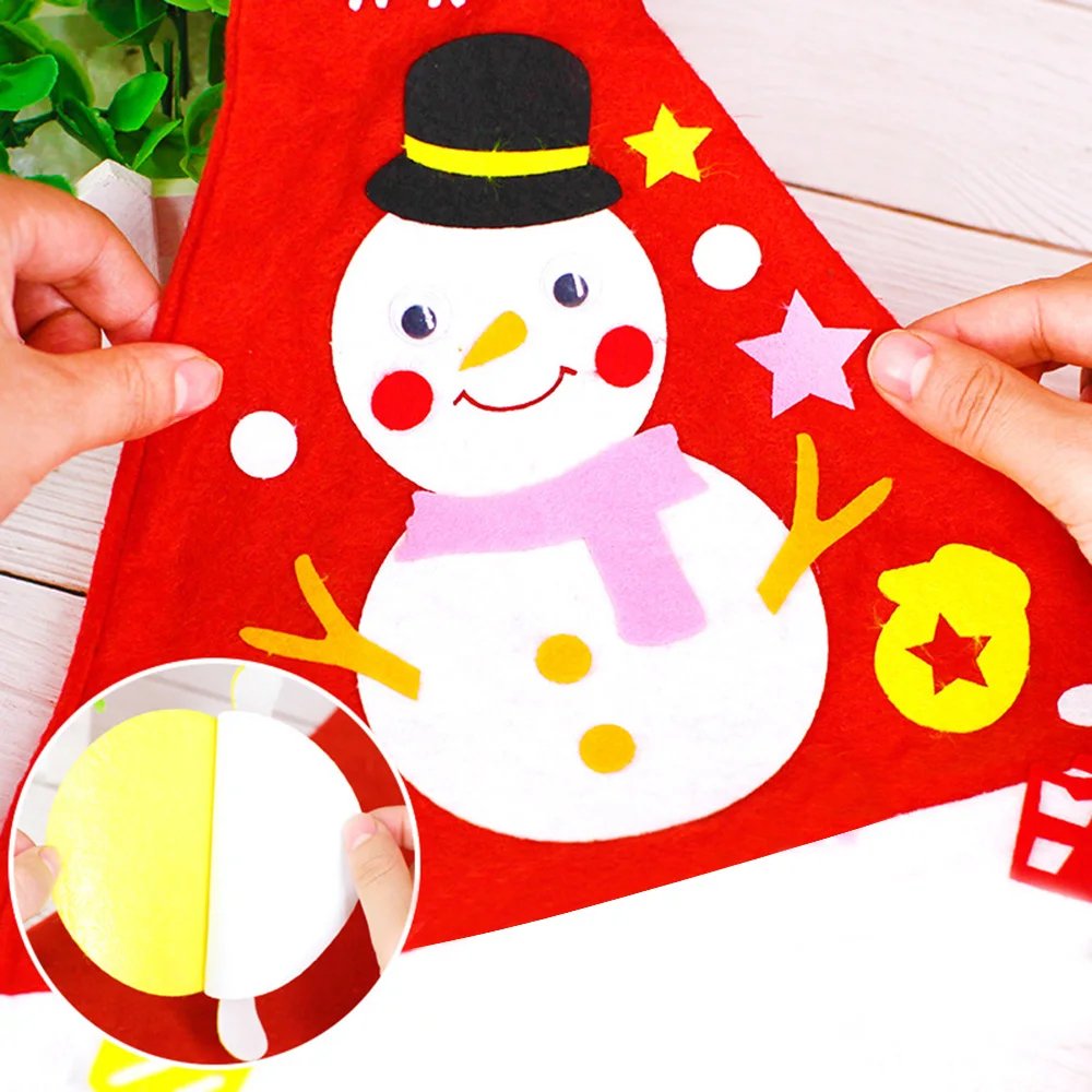 10 шт. детская Рождественская шапка ручной работы нетканый Санта снеговик