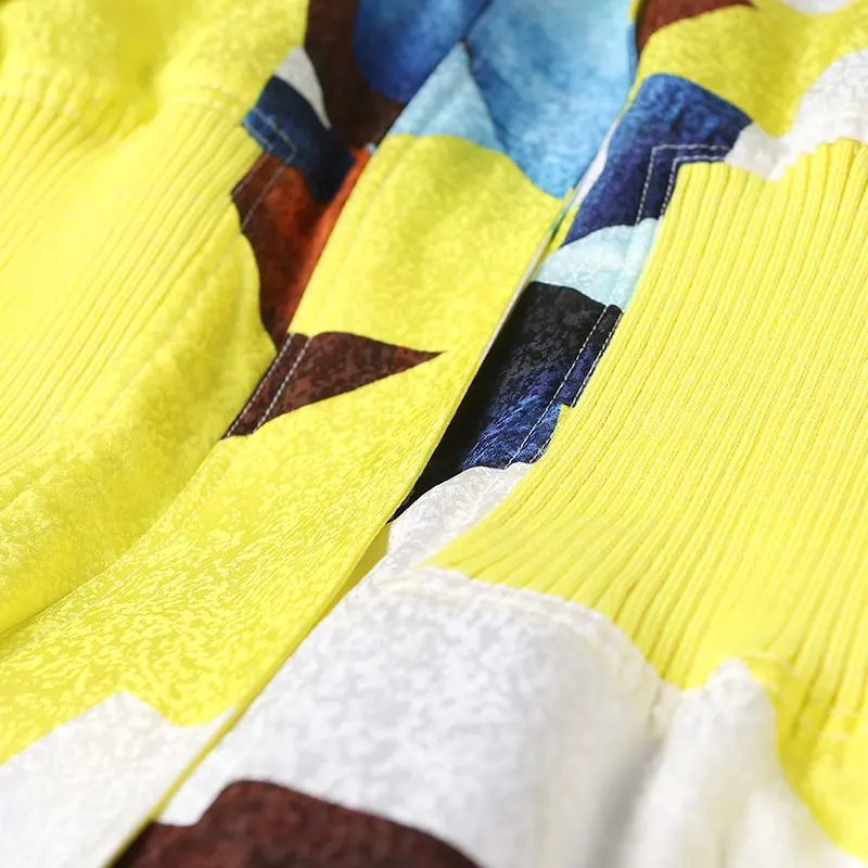 VOA 2017 Зима размера плюс енота меховая шапка с желтым рисунком женские толстовки