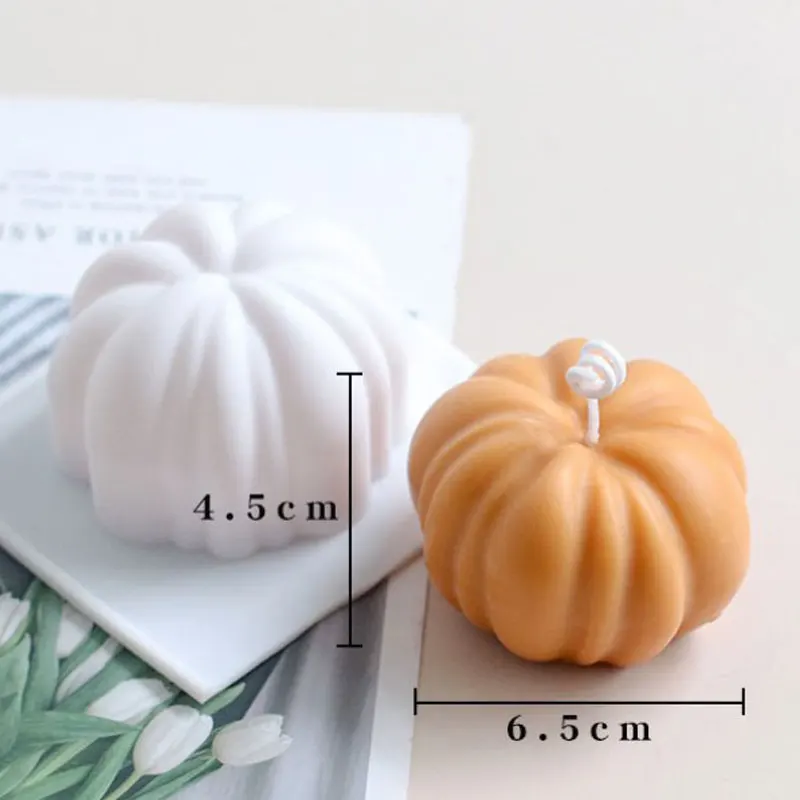 

3D мини-форма в форме тыквы для свечи, силиконовая форма для свечи, форма для изготовления свечей, форма для мыла, украшение для дома на Хэллоу...