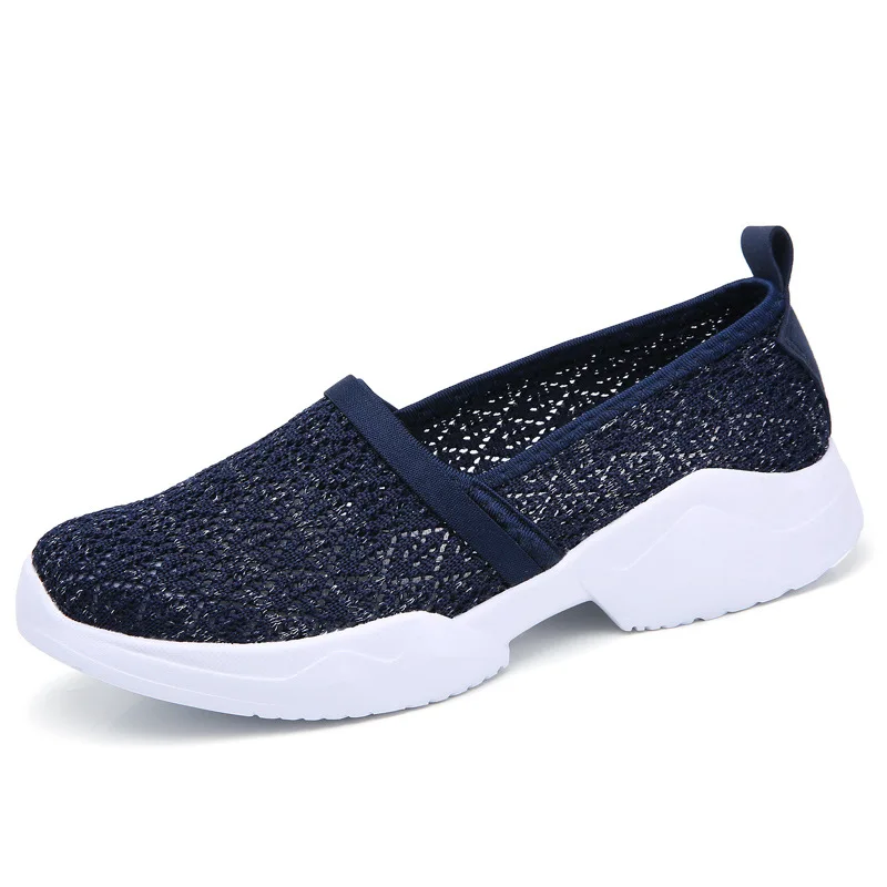

Women Sneakers Mesh Shoes Breathable Women Flat Shoes Moccasins Without Lace Comfortable Tenis Mesh Walking Shoes Women